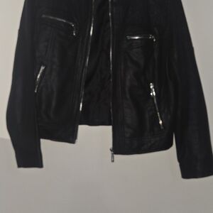 Bernardo Black Jacket with Chain Accent